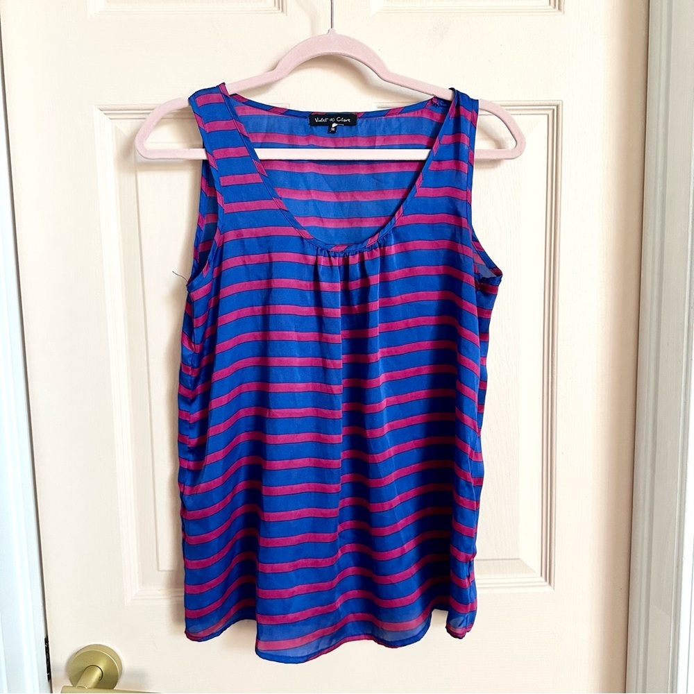 $5‎ SALE Striped Violet and Claire tank
